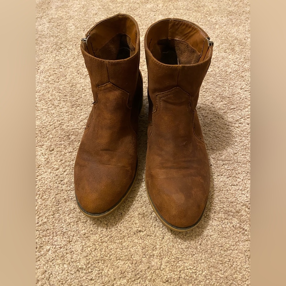 Rampage Faux Leather Boots, Size 7.5